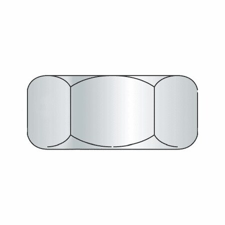 Newport Fasteners Hex Nut, 2-1/2"-4, Steel, Grade 2, Zinc Plated, 2-5/32 in Ht, 10 PK 616815-BR-10